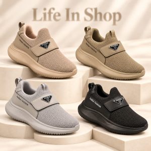 Panda Knit Velcro Casual Shoes