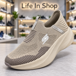 Slip-On Knit Sneakers – Winter Collection - Beige