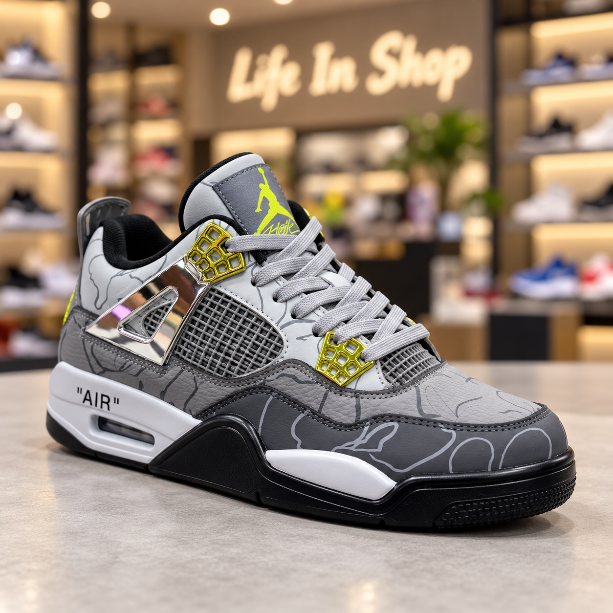 Air Jordan 4 Sneakers – Grey