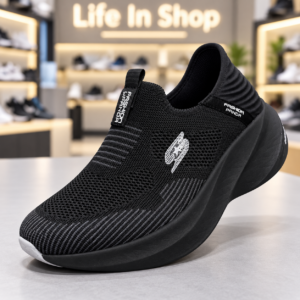 Slip-On Knit Sneakers – Winter Collection - Black