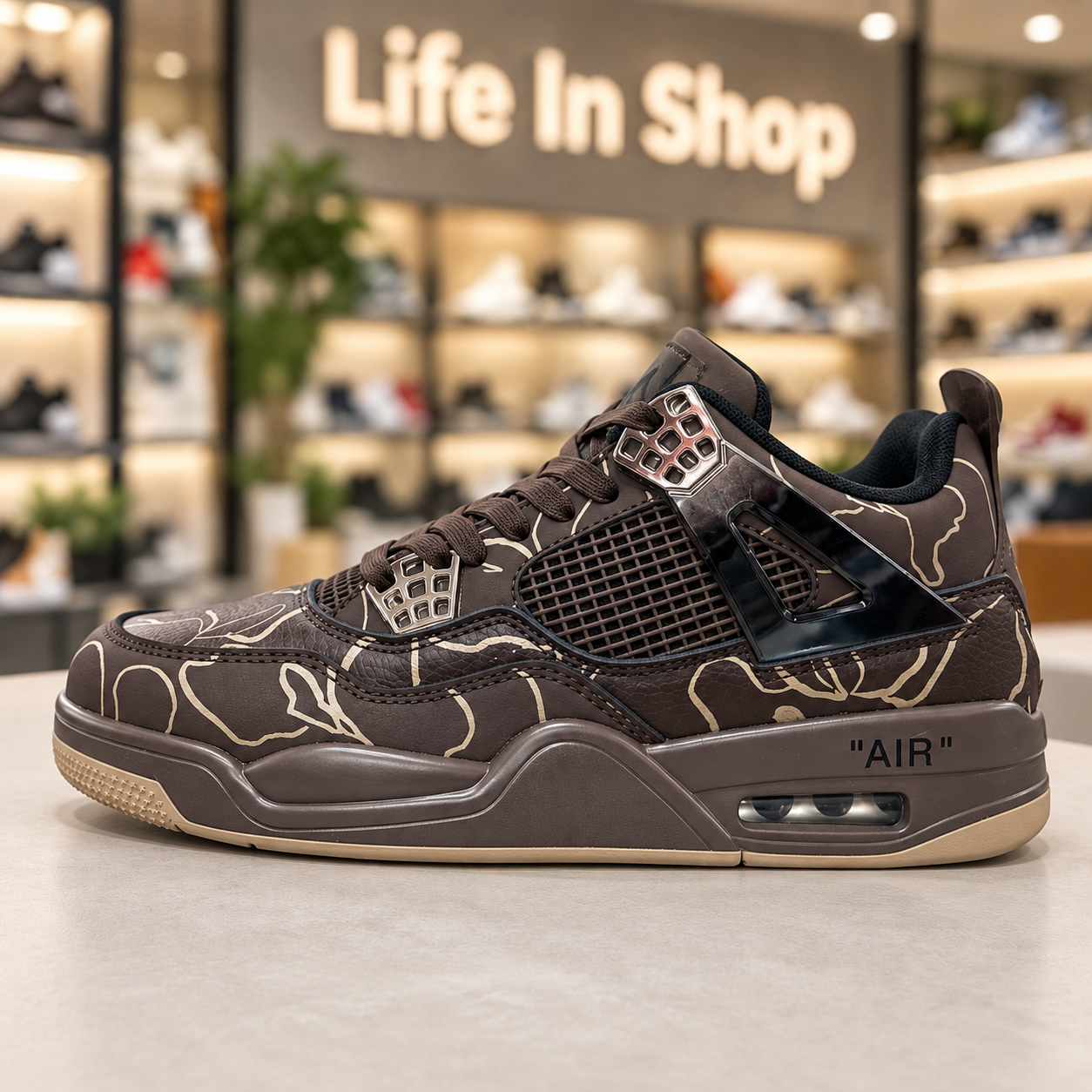 Air Jordan 4 Sneakers – Brown - Image 3