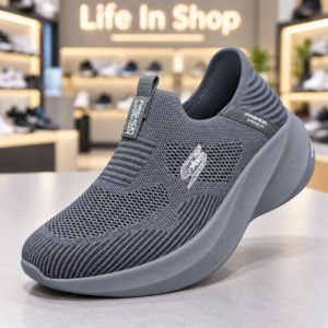 Slip-On Knit Sneakers – Winter Collection - Grey
