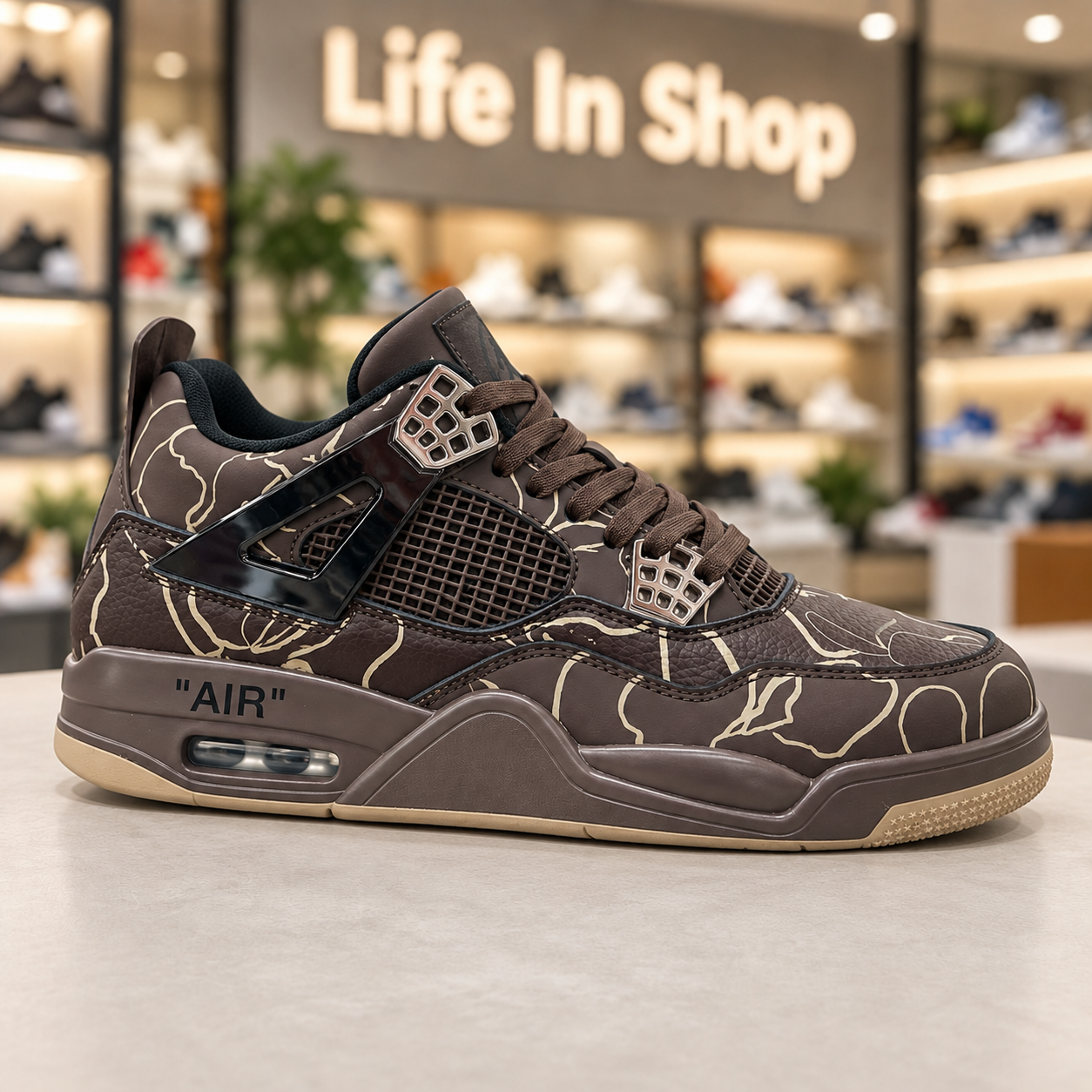 Air Jordan 4 Sneakers – Brown - Image 2