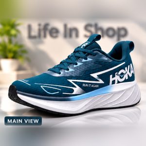 HOKA Style Premium Running Sneakers – Blue & White